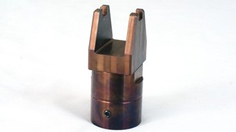 30mm narrow lower roller holder for English wheel in copper-rust color